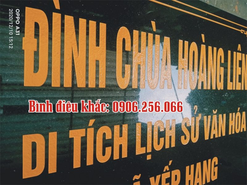 Khắc bia mộ và bia đình chùa trên dá granite
