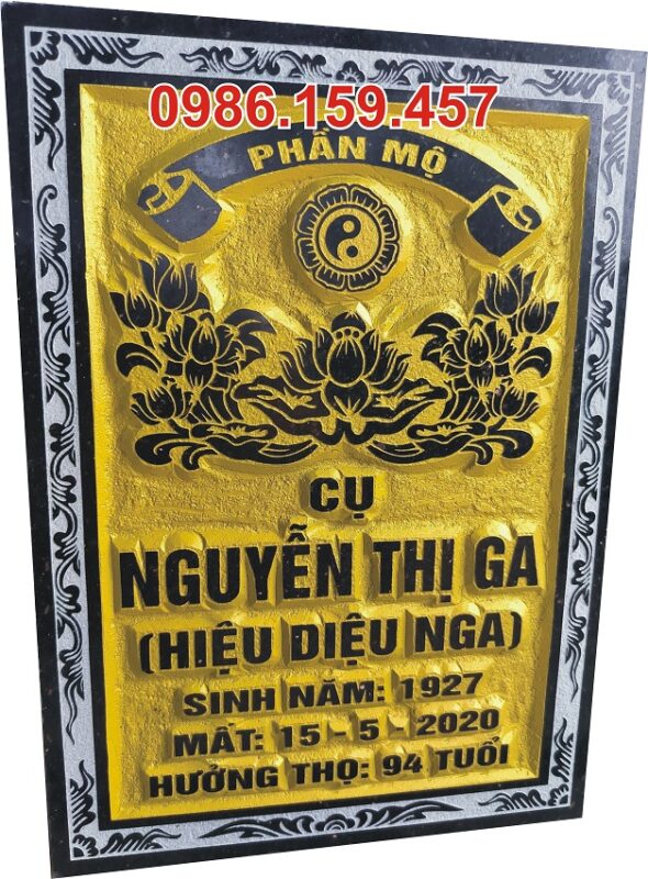 Bia đá khắc nổi 30x40