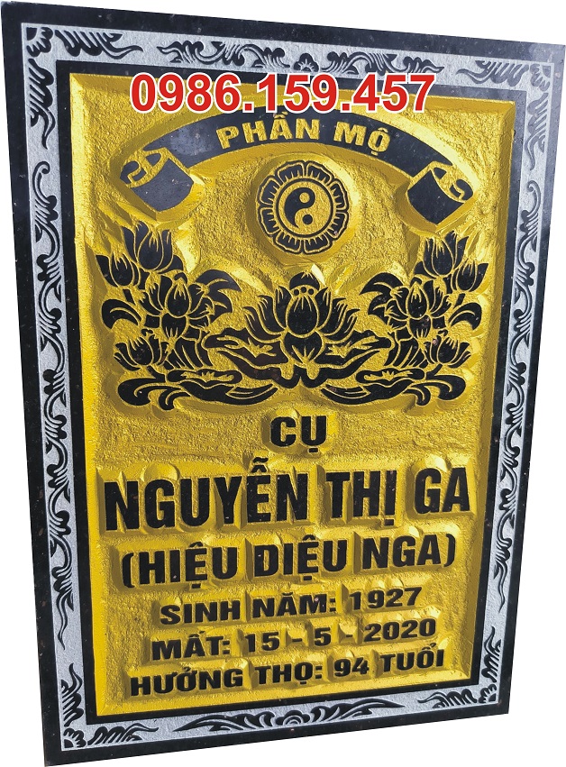 Bia đá khắc nổi 30x40