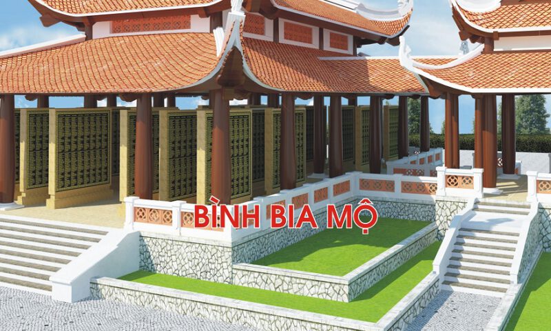 Thi công nhà bia danh sách liệt sỹ bởi bình bia mộ