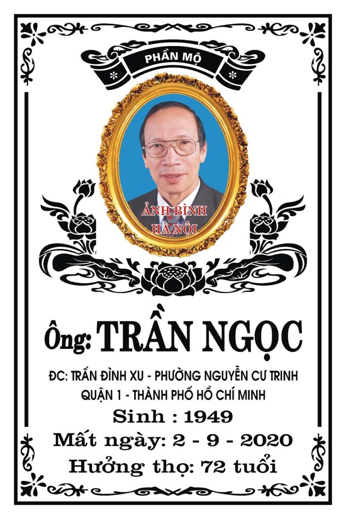Bia mộ ảnh men sứ