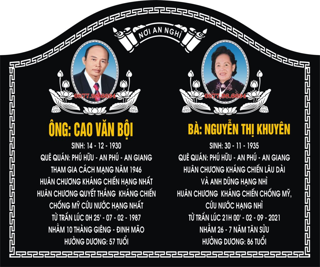 Bia mộ ảnh men sứ