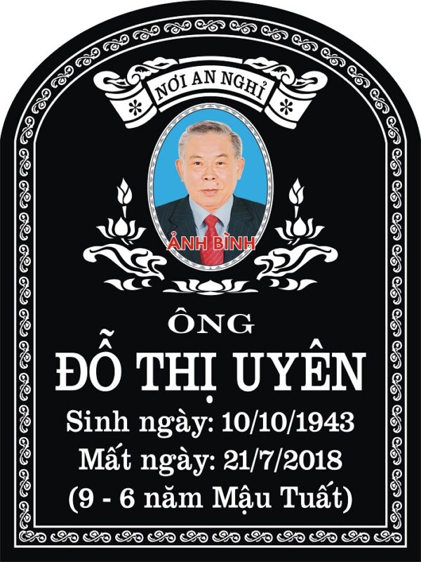 Bia mộ ảnh men sứ