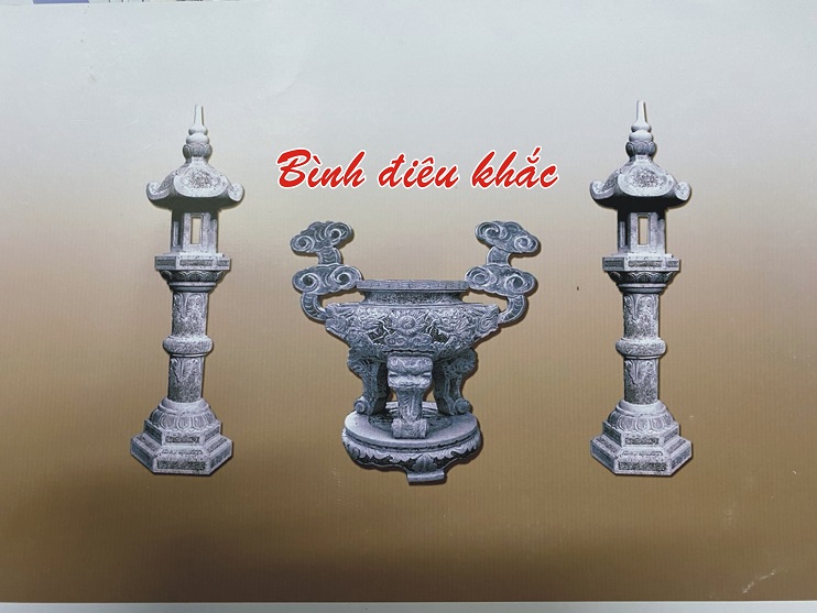 Khắc bia mộ và lư hương đèn đá tại hà nội