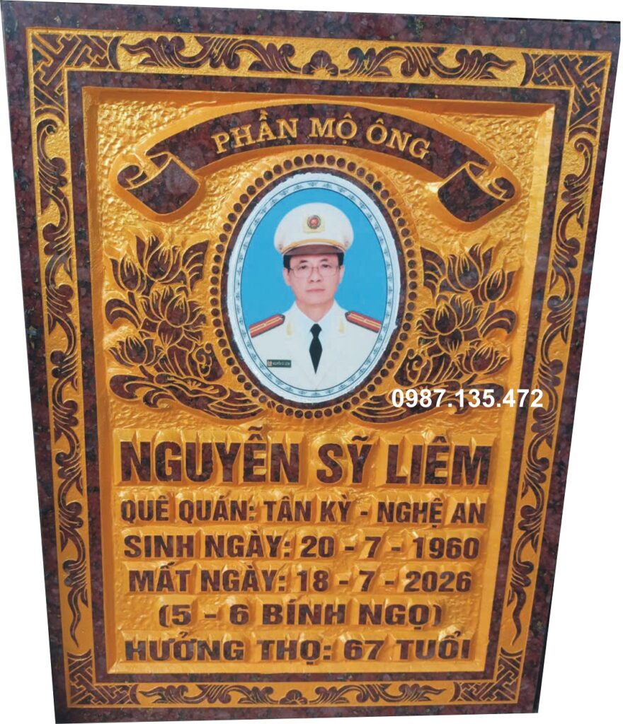 Khắc bia mộ đá tự nhiên