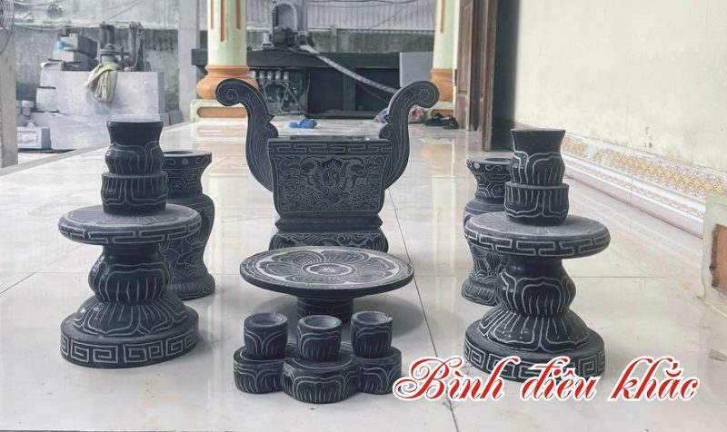 Bộ lư hương đá nhỏ