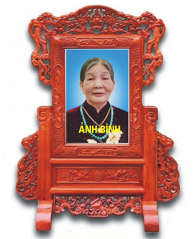 Khung ảnh chân đế gỗ hương đá